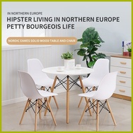 ๑ ✔ ❆ ♙ Nordic Round Table For dining table set space saver Coffee Table Wooden center table for li