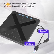 External CD/DVD Drive USB3.0 Type-C CD/DVD Player Compatible with Win Mac OS Portable CD Drive TF Micro SD for Laptop Desktop PC [anisunshine.sg]