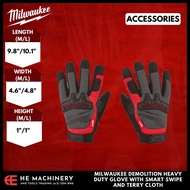 MILWAUKEE DEMOLITION HEAVY DUTY GLOVE WITH SMART SWIPE AND TERRY CLOTH