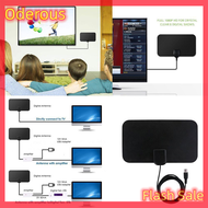 Oderous TV Antenna HDTV Flat HD Digital Indoor 50-Mile Range TVFox VHF UHF DVB