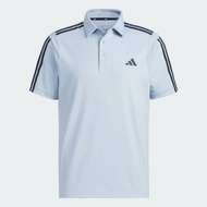 adidas กอล์ฟ เสื้อโปโลแขนสั้น HEAT.RDY 3-Stripe ผู้ชาย สีน้ำเงิน HY0990