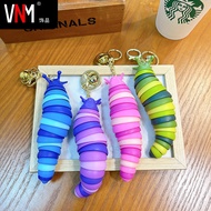 Slug Decompression Caterpillar Slug Keychain Creative Simulation Vent Decompression Children Educati