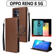 Case HP OPPO RENO 8 5G FLIP WALLET LEATHER WALLET LEATHER SOFTCASE PREMIUM FLIP COVER COVER Open Close FLIP CASE OPPO RENO 8 5G