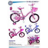 Basikal Hello Kitty X Kids Saiz 16'Inci Sesuai Untuk 4-7 Tahun