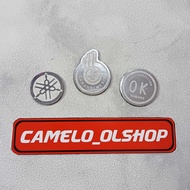 Yamaha mio stainless logo emblem / stainless steel logo emblem / mio stainless front shield logo emb
