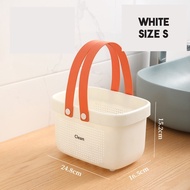 BH Perfect Basket Storage With Handle Easy Carry Portable Shower Bathroom Kitchen Office Bakul Plastik Penyimpan Barang