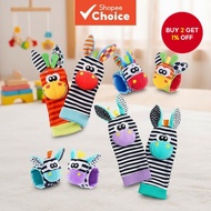 4PCS Baby Wrist Rattle Socks Set for Infants 0-12 Months, Educational Learning Toys for Boys and Gir