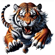 Cool 3D tiger stickers, printed stickers already cut, sizes 33 and 43 cm