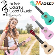 MAXEKO 🕊 Ukulele Kayu 21 inci dengan Beg Ukulele Alat Muzik Gitar Kecil Set Kayu Asli
