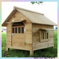 🐾Solid wood dog house outdoor pet house indoor and outdoor dog cage wooden dog cage kennel four seasons Dog Kennel