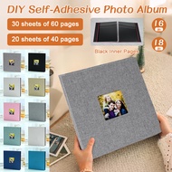 60/40 Pages BlackInner Pages Self-Adhesive Photo AlbumBookfor Memories 16/18Inch Album DIY BirthdayC
