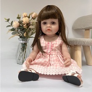 Mainan Boneka Reborn Babybayi 55cm Mirip Asli Bahan Silikon