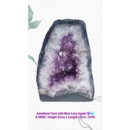 8.88KG Amethyst Cave with Blue Lace Agate 💜🩵