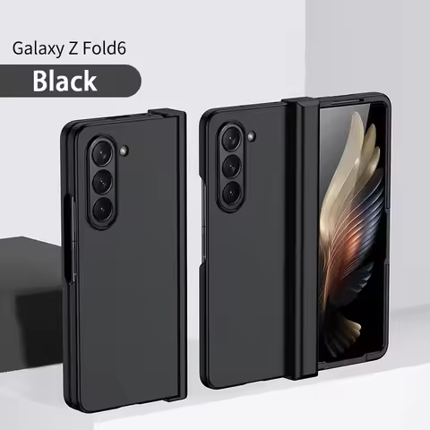 With Hinge Connection Case For Samsung Z Fold 6 ZFold4 Fold3 Shockproof Cover Holder Hard PC Protect