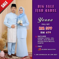 FULL SET BAJU PENGANTIN LELAKI PEREMPUAN | BAJU NIKAH MURAH | BAJU KAHWIN BABY BLUE PLUSSIZE - YOUNA