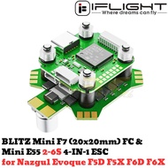 iFlight 20x20mm BLITZ Mini F7 V1.2 Flight Controller & E55 55A 2-6S 4In1 BLHeli32 ESC for Nazgul Evo
