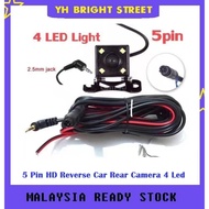 5 Pin HD Reverse Car Rear View Camera 4LED Night Vision Angle Wide Camera Degree Video Camera A5Q5