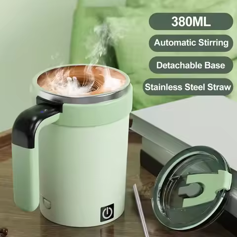 Automatic Stirring Cup Rechargeable Electric Stirring Mugs Magnetic Mixer Stainless Steel Coffee Mug