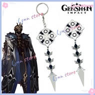Game Genshin Impact Metal Pendant FATUI THE CAPTAIN Cosplay Keychain II CAPITANO Cosplay Accessories