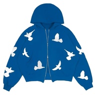 Jaket Sweater Hoodie Boxy Double Zipper Oversize FULG HITAM Distro Pria Wanita outfit cowok kalcer