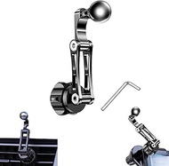 17mm/0.67" Ball Joint Mount Extension Arm, 360-Degree Rotatable Head, 2.04 Inch (52mm) Adjustable Le