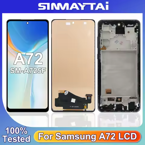 AMOLED Screen For Samsung A72 LCD Display SM-A725F SM-A725M Touch Screen Assembly For Samsung Galaxy