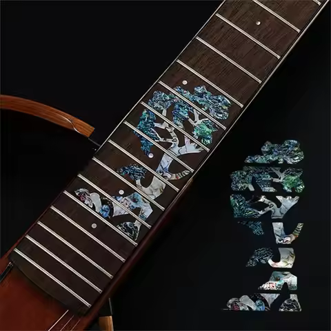 Electric Guitar Guitar Inlay Sticker Acoustic Guitar PET Guitar Sticker Cross Inlay Decals Guitar De