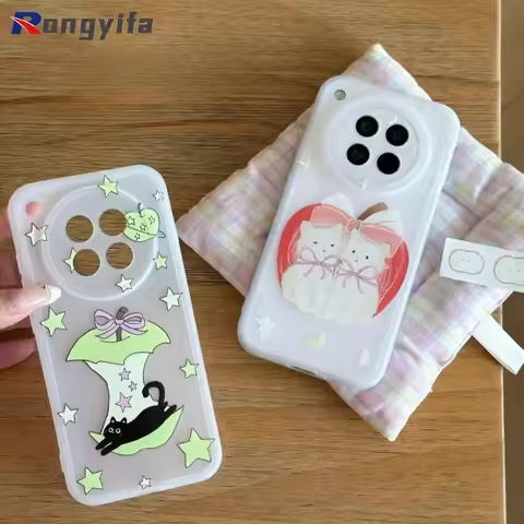 For Meizu 21 Note 20 18 17 Note 16 Pro Luck 08 5G 4G Phone Case Cartoon Apple Cat Frosted Ice Fog Ma