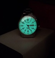 全新 SEIKO ALBA AL4215X1 automatic full lumed field watch 精工 雅柏 米白 全夜光錶盤 不鏽鋼錶帶 自動上鍊 機械錶 野戰錶 軍錶