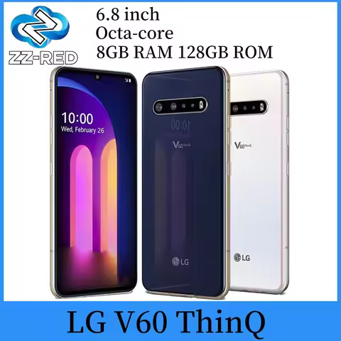 LG V60 ThinQ Original V600AM/ V600TM /V600VM 6.8 inch Snapdragon 865 NFC 5G Mobile phone 8GB RAM 128