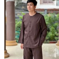 Ba Lam Mother Pagoda Dress, Linen Fabric, Indian historical style