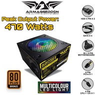 Power Supply Armaggeddon 235 FX Voltron Bronze 80+ Plus [Maximum Power 470watt] PSU For CPU PC Gaming