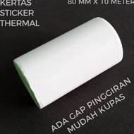 Best 069DQ THERMAL STICKER paper 80 MM x 10 Meter Continuous Easy-to-peel edge gapADA suitable for 8