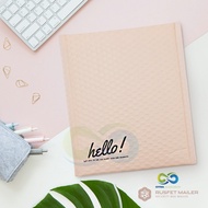 BUBBLE ENVELOPE - BUBBLE MAILER - BUBBLE PACKING HELLO MATTE PINK 11 cm x 11 cm