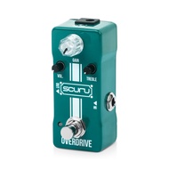 pikdsg SCURU Guitar Overdrive Effects Pedal GAIN/VOL/TREBLE DC 9V 6.35mm Input/Output Interface Dyna