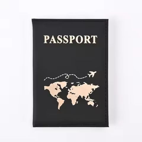 Travel Passport Wallet PU Map Pattern Fashion Posspport Cover Credit Card Holder Flight Ticket Prote