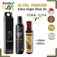 Tunisia Minyak Zaitun Asli | Terroliva Organic Extra Virgin Olive Oil Ultra-Premium | HALAL | 250ml/500ml