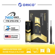 ORICO M.2 SSD 1T 2T 4TB PCIe 4.0 SSD NVME SSD for Desktop Computer Laptop (OG7000)