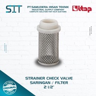 Strainer Check Valve 2 1/2 in inch / Filter / Filter / Brass Foot Valve Mesh Check Valve ITAP