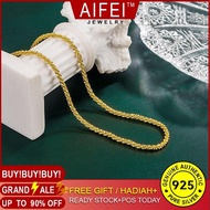 AIFEI JEWELRY  純銀項鏈 Leher Original Simple Fashion Perempuan For Sterling Accessories Korean Rantai 9