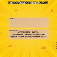 Roll Label Belt Packaging Hijab Jilbab Kerudung Custom Kertas Kraft Samson Perekat Tinggal Tempel