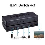 1080P 4K 4x1 HDMI Switch 4 IN 1 OUT Audio Video Converter Screen Mirror Share for XBOX PS3 PS4 HD Ca
