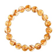 【正佳珠寶】黃水晶 高品金字塔 9.8-10.3mm 黃水晶手珠