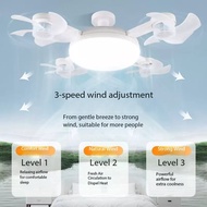 E27Spiral Silent Drone Fan Light LED Living Room Bedroom Screw-in Drone UFO Fan Light