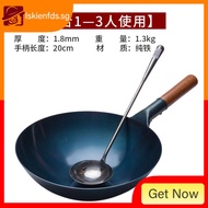 Traditional Wok Non-coated Non Stick Carbon Steel Pow Wok With Wooden/Cast Iron Wok Hand-made Of Household Old-fashioned Wok Q7tf ZMxq