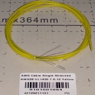 AWG28 AWG 28 1.4A 300V UL1430 AWM Kabel Serabut Single Stranded Yellow