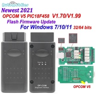 New 2021 200603a OPCOM V5 PIC18F458 OP COM 1.70 Support Flash Firmware Update OP-COM CAN BUS OBD2 Ca