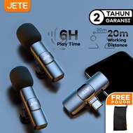 JETE CO1 2in1 Wireless Microphone Clip On - Garansi Resmi 2 Tahun - Bubble Wrap