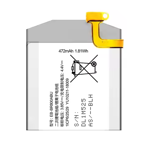 EB-BR800ABU Battery For Samsung Galaxy Watch 46mm SM-R800 SM-R805 SM-R810 Watch Batteries 472mAh 1.8