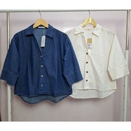KATUN ET CETERA BLOUSE 7-SLEEVEDWanita/8 MADE IN COTTON DENIM